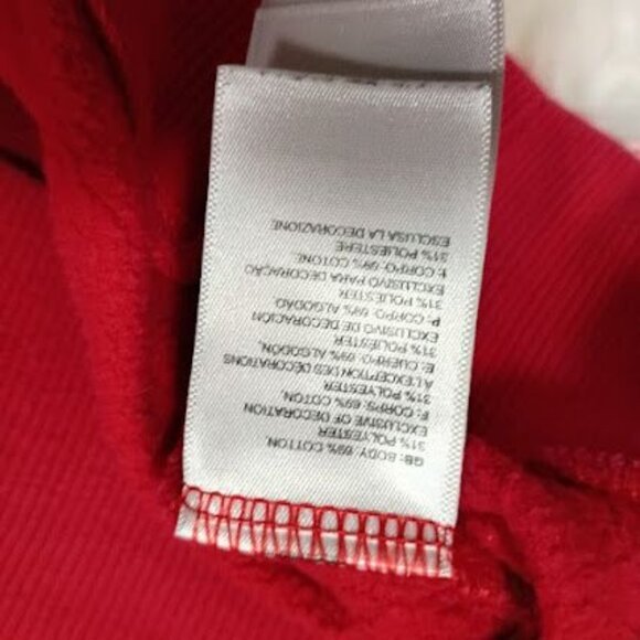 The North Face Mens Red Hoodie Sweatshirt Small "Never Stop Exploring" Graphic - Picture 5 of 8